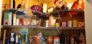 Before: Cluttered Pantry